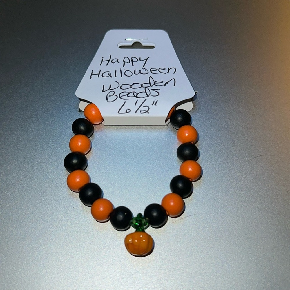 Hand Crafted Wooden Beads Stretch Bracelet